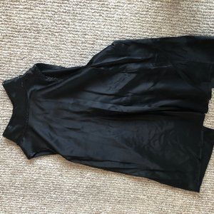 Black and Beaded Silk Blouse